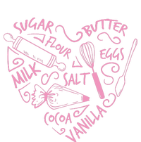 Baking Love Sugar Butter Flour Heart Cake Pastry Chef Baker Women's Perfect Tri Tunic Long Sleeve Shirt