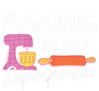 Baking Is My Superpower Funny Baker & Baking Gift Women's Long Sleeve Flannel Pajama Set 