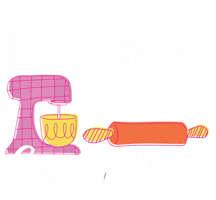 Baking Is My Superpower Funny Baker & Baking Gift Women's Long Sleeve Flannel Pajama Set 