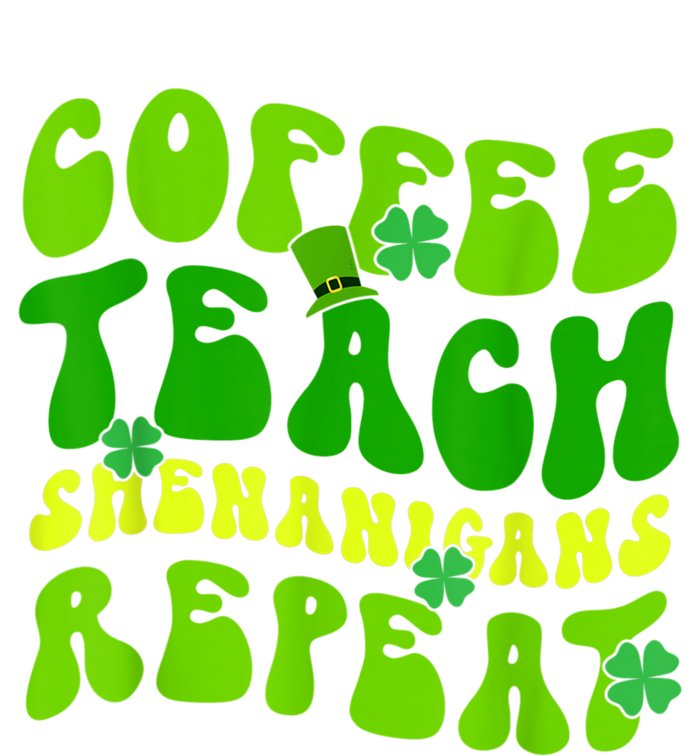 St Patrick's Day Coffee Teach Shenanigans Repeat Women's Tri-Blend 3/4-Sleeve Raglan Shirt