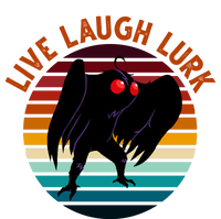 Live Laugh Lurk Mothman Retro Sunset USA-Made Doggie Bandana