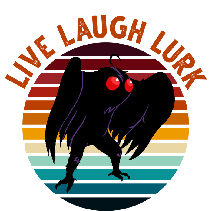 Live Laugh Lurk Mothman Retro Sunset USA-Made Doggie Bandana