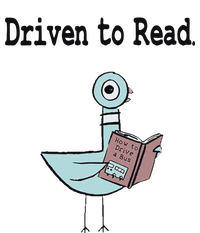 Driven To Read Pigeon Library Book Lover Performance Long Sleeve Polo