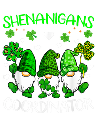 Shenanigans Coordinator St Patricks Day Green Gnomes Lovers Women's Long Sleeve Flannel Pajama Set 