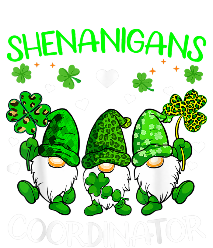 Shenanigans Coordinator St Patricks Day Green Gnomes Lovers Women's Long Sleeve Flannel Pajama Set 