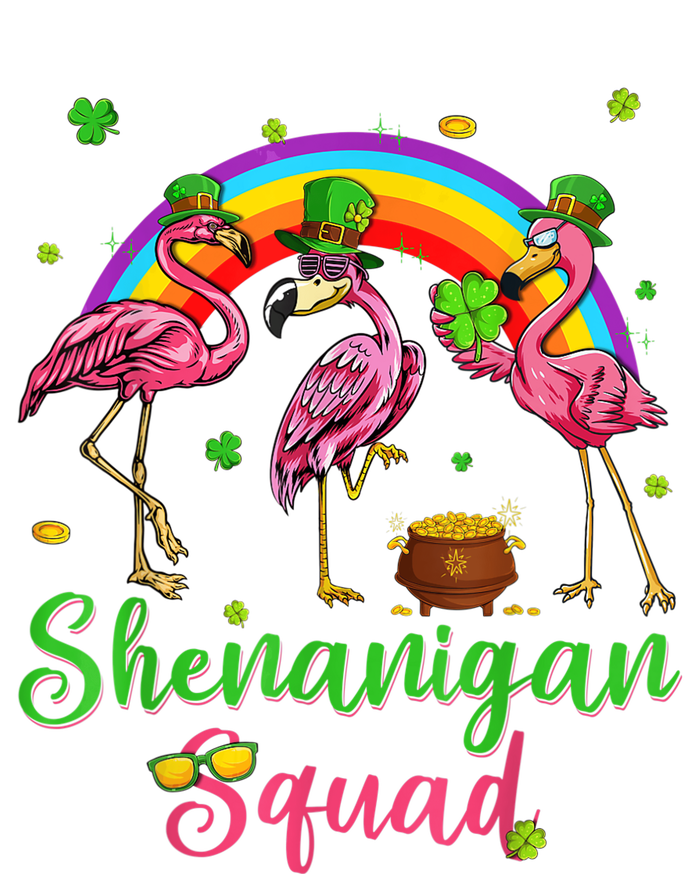 Shenanigan Squad Irish Flamingo Leprechaun St Patrick's Day Full-Length Apron With Pockets