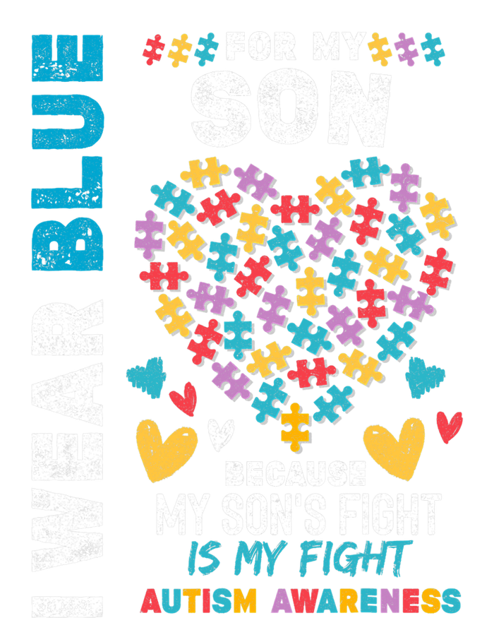 Proud Autistic Dad, I Wear Blue For My Son Autism Awareness T-Shirt