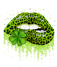 Lips Sexy Irish Leopard Print Shamrock Green St Patricks Day T-Shirt