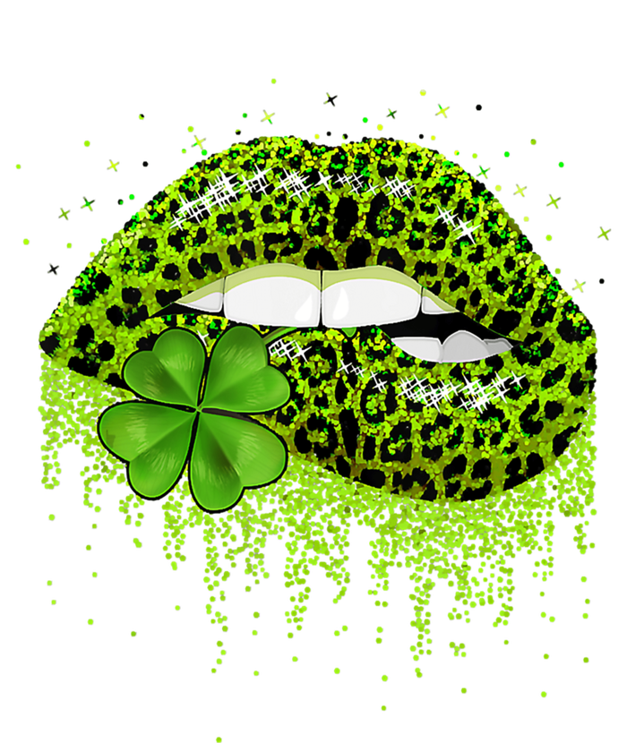 Lips Sexy Irish Leopard Print Shamrock Green St Patricks Day T-Shirt