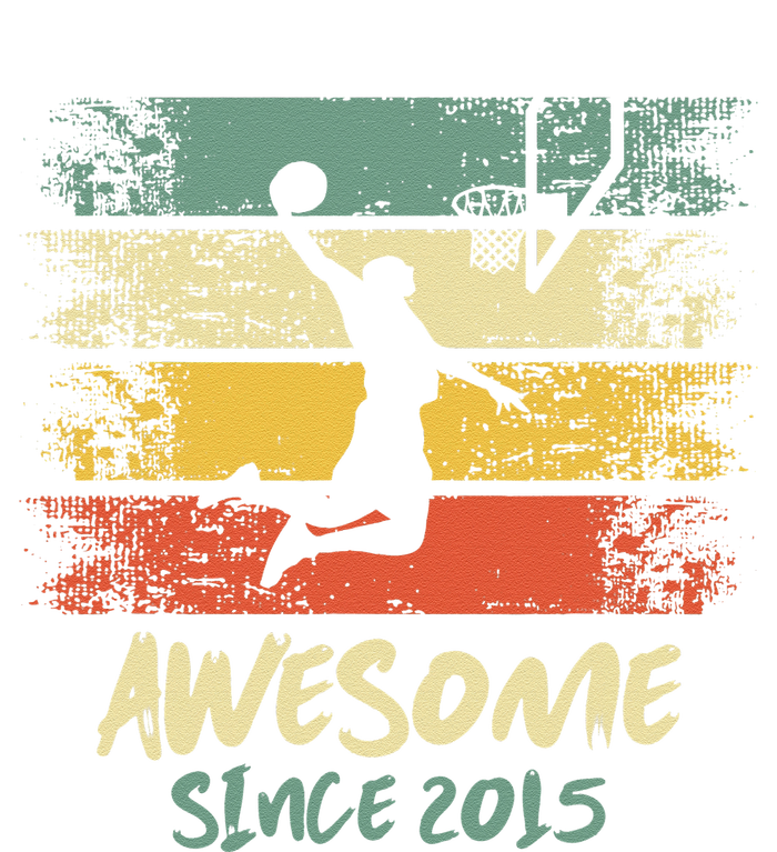 7th Birthday Basketball Player Awesome Since 2015 Vintage T-Shirt