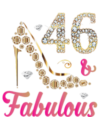 46 And Fabulous Funny 46th Birthday Cute Gift Beautiful Fun Womens Funnel Neck Pullover Hood