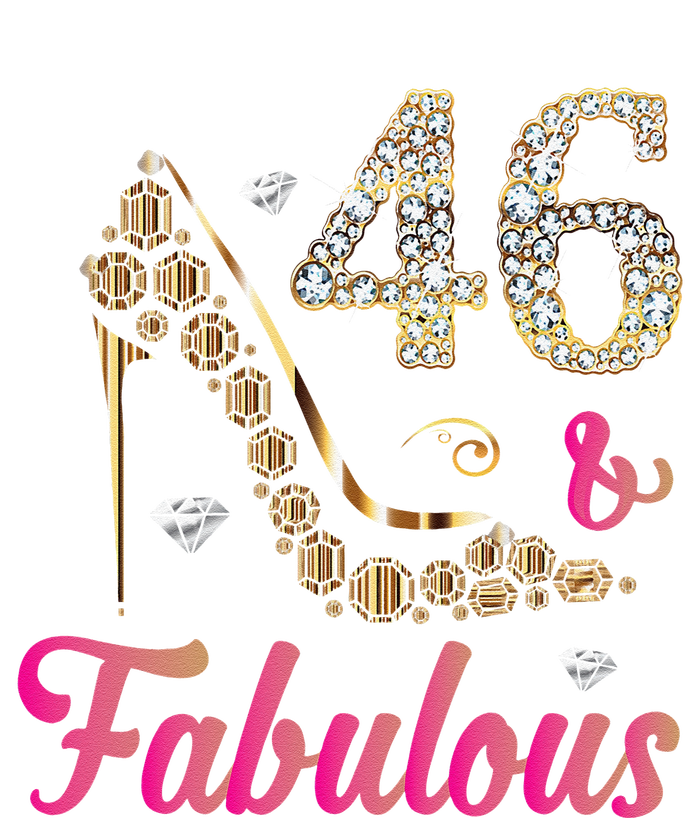 46 And Fabulous Funny 46th Birthday Cute Gift Beautiful Fun Womens Funnel Neck Pullover Hood