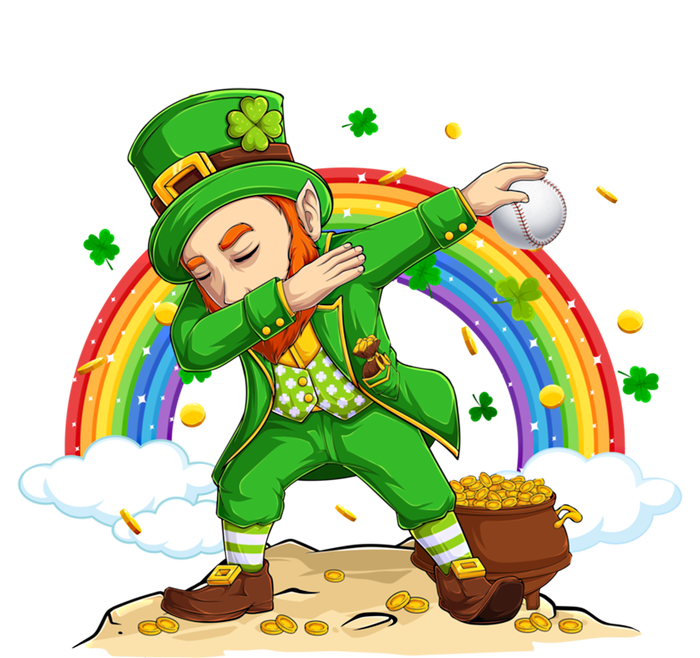 Dabbing Leprechaun Baseball Ball St Patricks Day Cute Gift T-Shirt