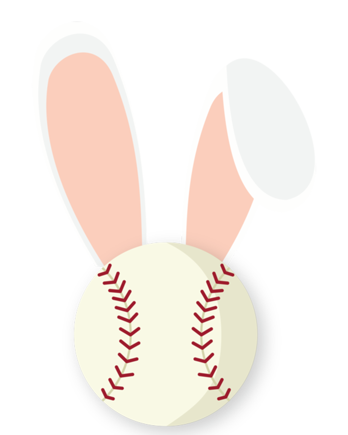 Easter Rabbit Bunny Ears Baseball Sports Holiday Gift Ceramic Bell Ornament