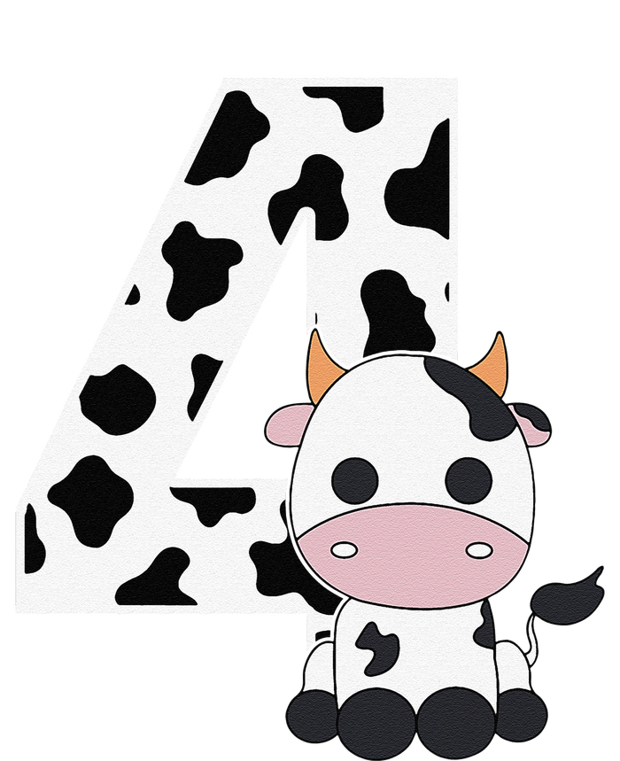 Farm Cow 4th Birthday 4 Year Old Birthday Party Valucap Bio-Washed Visor