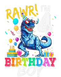 Funny 4 Year Old 4th Birthday T Rex Dinosaur T-Shirt