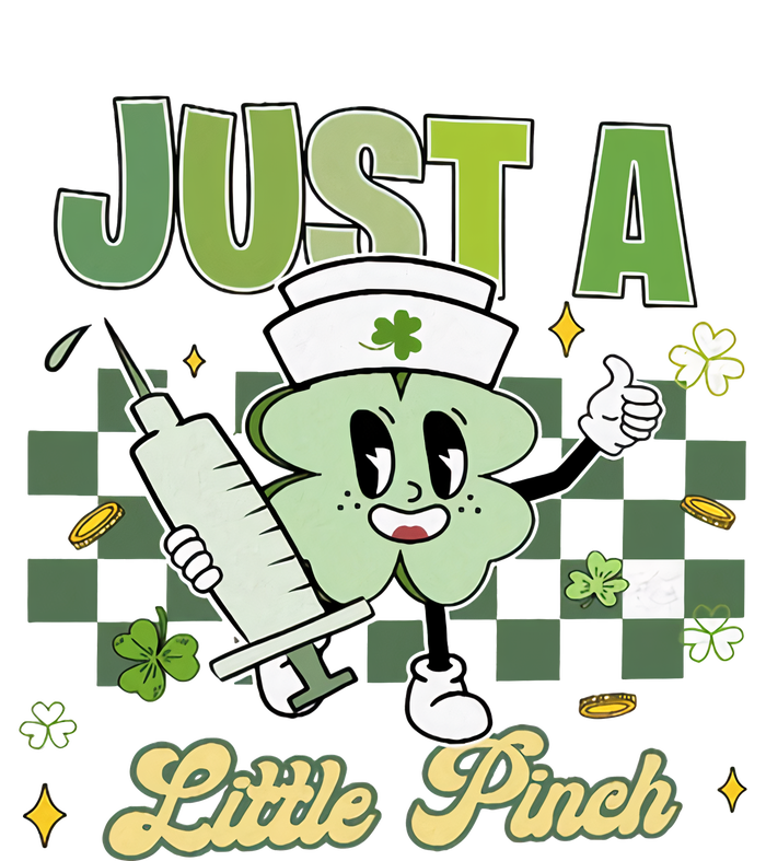 Just A Little Pinch Retro Nurse Nursing Saint Patrick's Day Shamrocks USA-Made Doggie Bandana