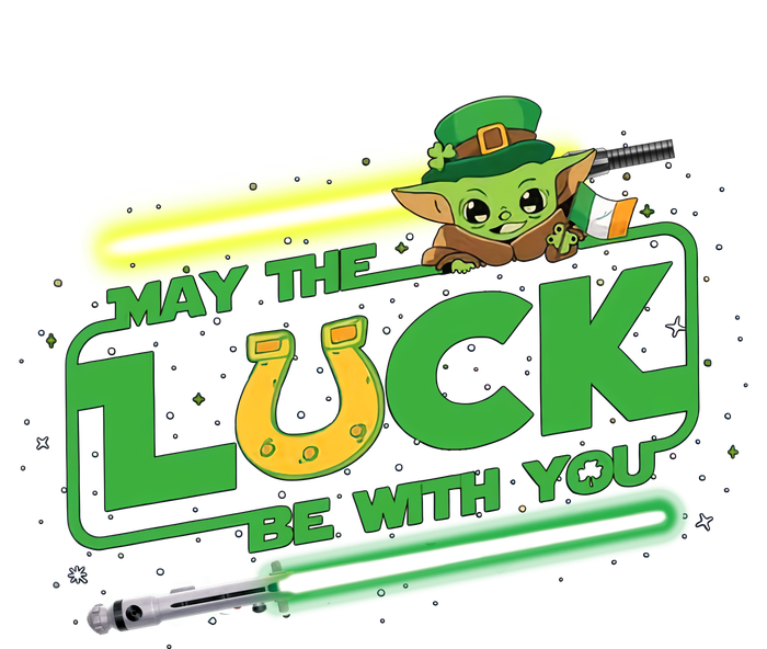 May The Luck Be With You Light Saber Saint Patrick's Day Baby Bodysuit