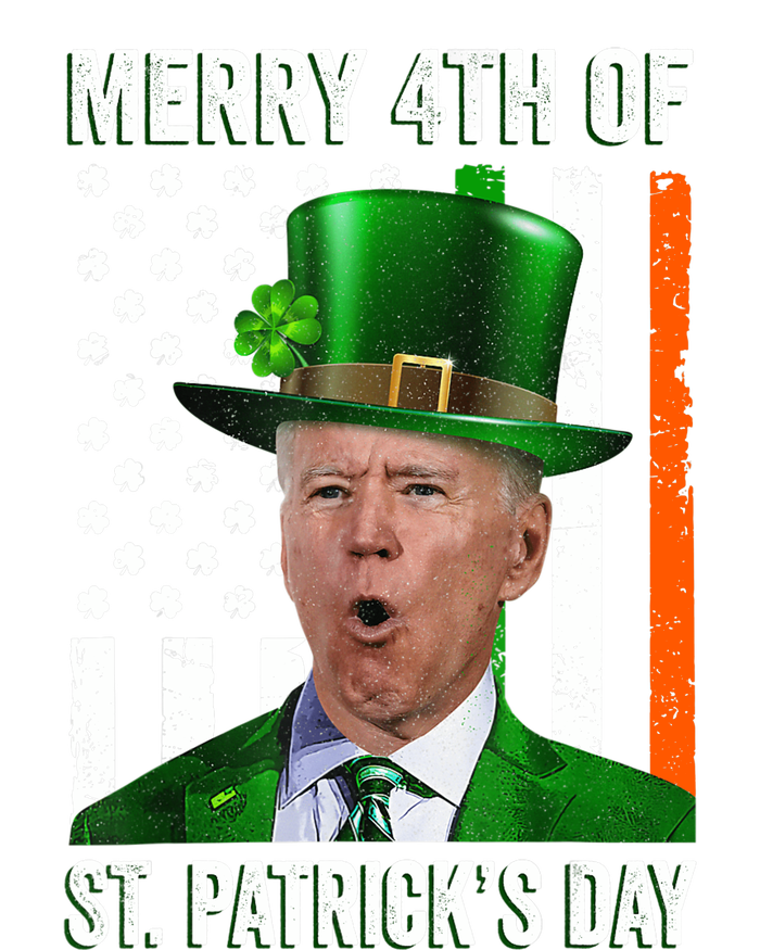 Funny Merry 4th Of St Patrick's Day Joe Biden Leprechaun Hat T-Shirt