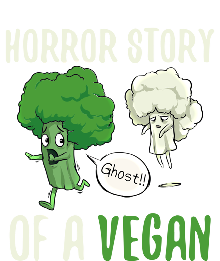 Broccoli Cauliflower Ghost Horror Story Of A Vegan Halloween Gift Women's V-Neck T-Shirt