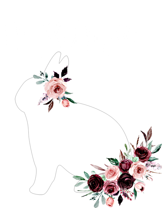 Bunny Mama With Rose Flowers Graphic Funny Gift T-Shirt