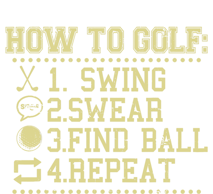 How To Golf Funny Vintage Tee For Golfers Golf Lover Kids Tie-Dye T-Shirt