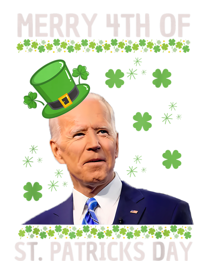 Merry 4th Of St Patricks Day Joe Biden Leprechaun Hat Hooded Wearable Blanket