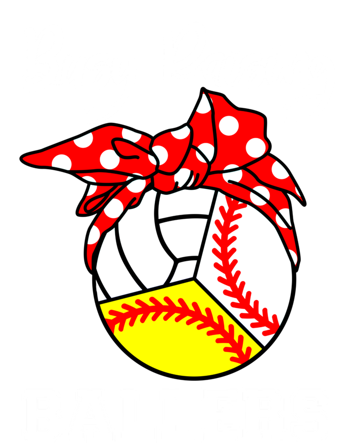 Busy Raising Ballers Funny Baseball Softball Volleyball Mom Gift T-Shirt