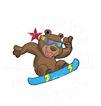 California Republic Bear Snowboarder Snowboarding Snowboard Cute Gift V-Neck T-Shirt