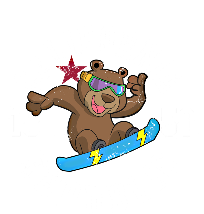 California Republic Bear Snowboarder Snowboarding Snowboard Cute Gift V-Neck T-Shirt