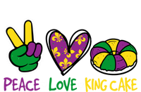 Funny Mardi Gras Festival Party Peace Love King Cake Gift T-Shirt