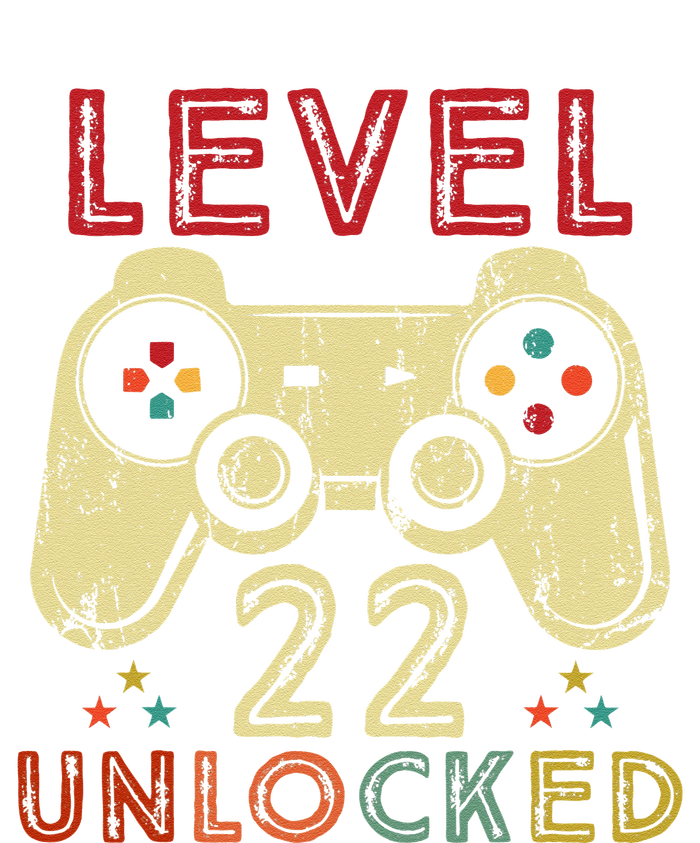 Level 22 Unlocked Birthday 22 Years Old Cool 22nd Bday Gifts T-Shirt