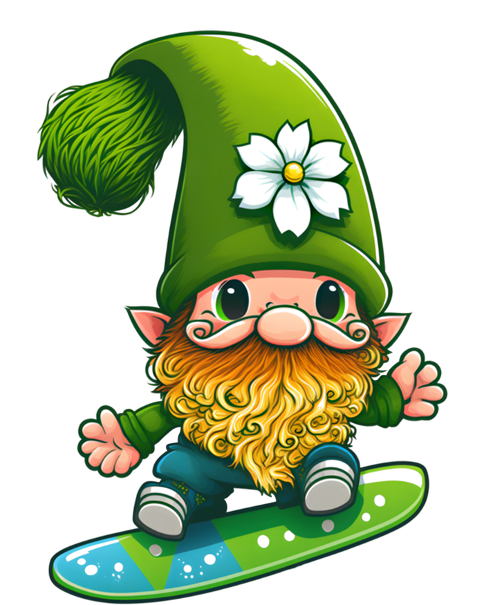 Gnome Surfing Skating St Patricks Day Funny Gift T-Shirt