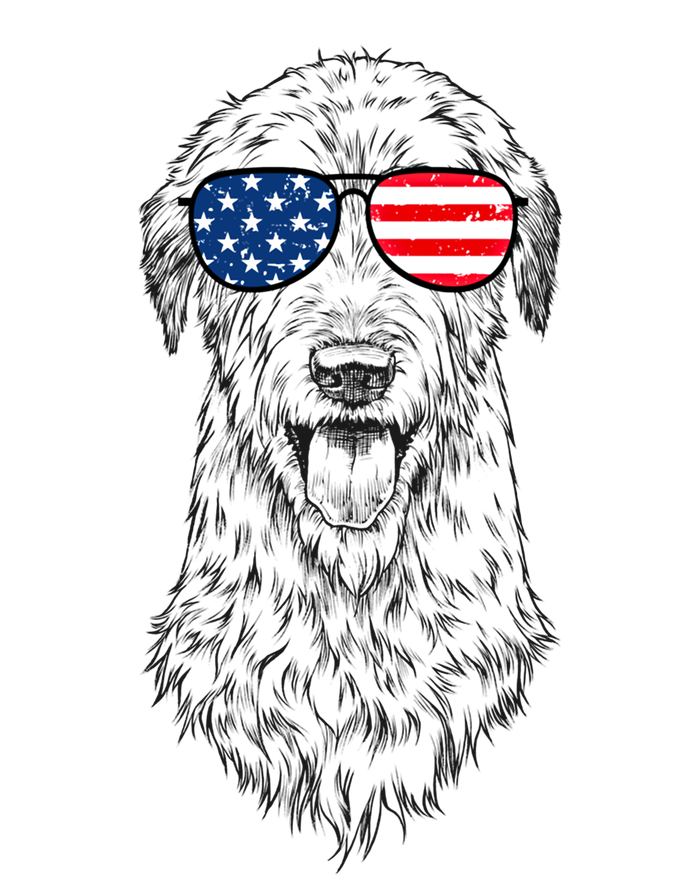 4th Of July Irish Wolfhound Dog Patriotic Usa Sunglasses Gift T-Shirt