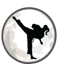 Taekwondo Girl In The Moon Tee Garment-Dyed Heavyweight T-Shirt