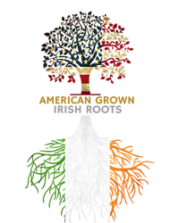 American Grown Irish Roots Ireland And Usa Flags Gift T-Shirt