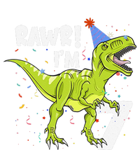 Rawr I'm 7 Birthday T Rex Dinosaur Party Gift For Toddler Fine Jersey T-Shirt