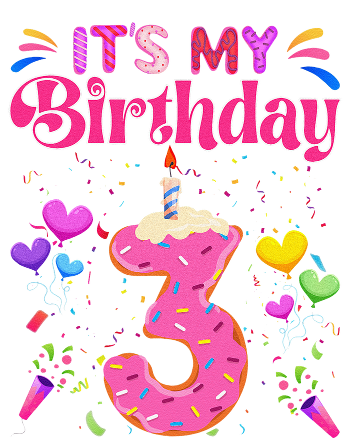 Sweet Donut It's My 3rd Birthday 3 Years Old Funny Tall Sweatshirt