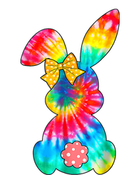 Cute Bunny Rabbit Tie Dye Bow Tie Easter Day Girls Wo Women's Knotted Racerback Tank