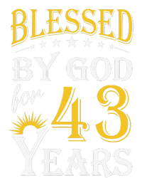 Vintage Blessed By God For 43 Years Happy 43rd Birthday Long Sleeve Shirt