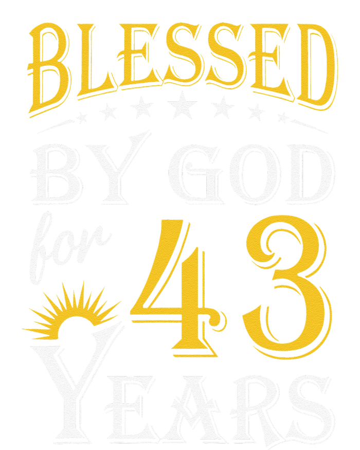 Vintage Blessed By God For 43 Years Happy 43rd Birthday Long Sleeve Shirt