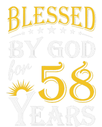 Vintage Blessed By God For 58 Years Happy 58th Birthday Drawstring Bag