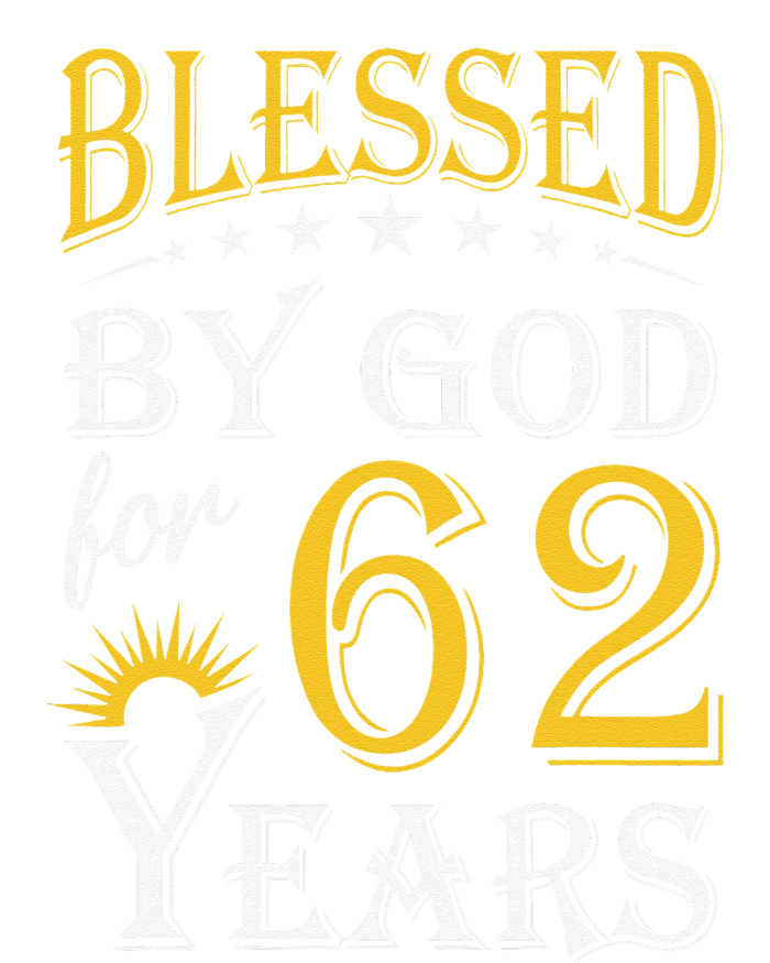 Vintage Blessed By God For 62 Years Happy 62nd Birthday T-Shirt