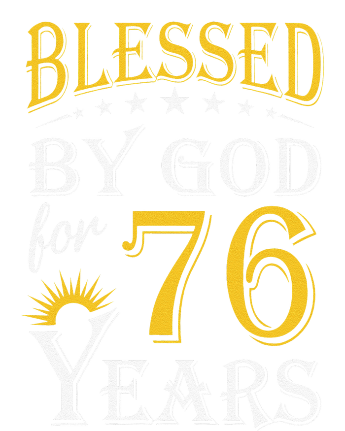 Vintage Blessed By God For 76 Years Happy 76th Birthday Drawstring Bag