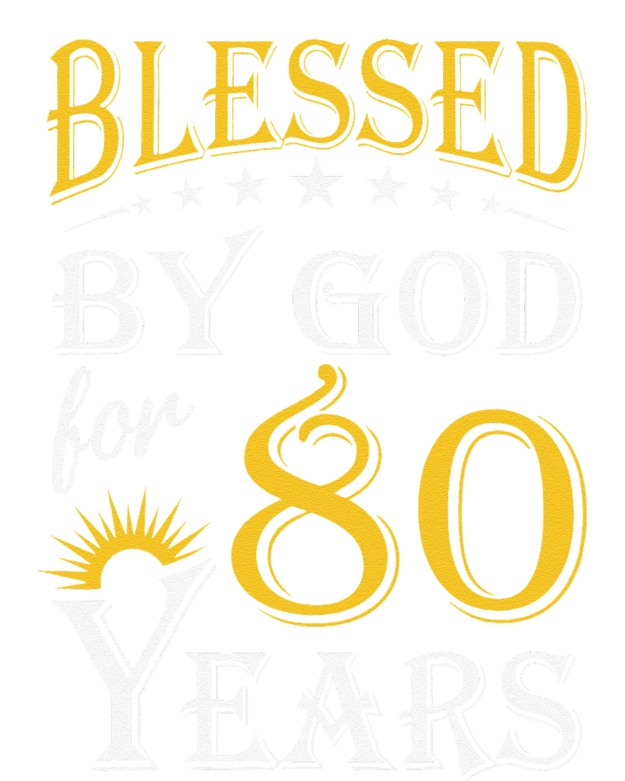 Vintage Blessed By God For 80 Years Happy 80th Birthday Tie-Dye Long Sleeve Shirt