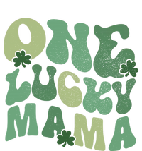 One Lucky Mama St Patricks Day Mom Mother Groovy Performance Long Sleeve Polo