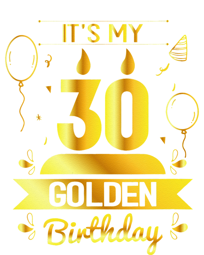 Womens It's My 30 Golden Birthday Unique 30th Bday Gift Ideas Long Sleeve Pajama Set