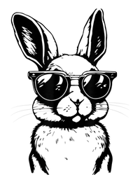 Bunny Face With Sunglasses For Boy  kid Happy Easter Day Women's Crop Top Tee