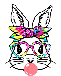 Cute Bunny With Bandana Heart Glasses Bubblegum Easter Day Gift 16 in Basic Backpack