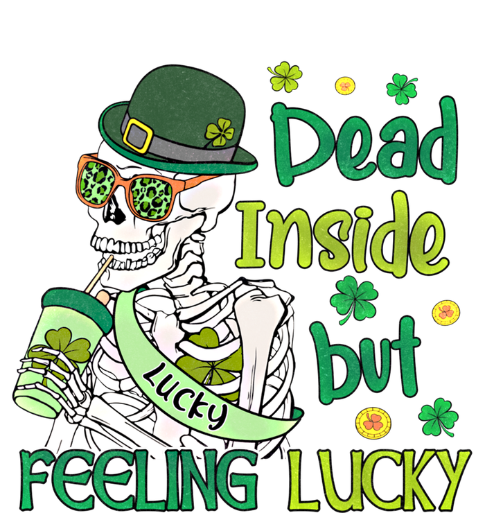 Dead Inside But Feeling Lucky Funny Skeleton St Patricks Day Gift Kids Tie-Dye T-Shirt